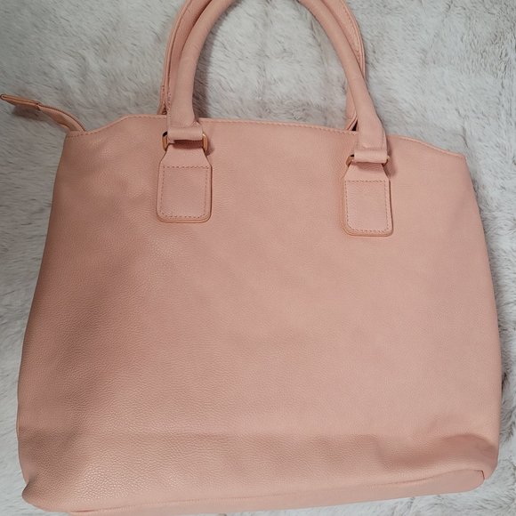 Pink Floral Handbag Tote & Wristlet Wallet Bundle Spring Summer Garden - Picture 5 of 12